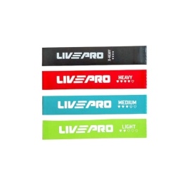 Set 4 Mini bands LOOP BANDS gym Entrenamiento LIVEPRO