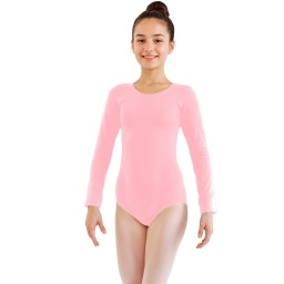 Malla Ballet Baile Gimnasia Manga Larga Rosa Nia