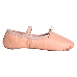 Zapatilla Ballet y Gimnasia Cuero Rosadas Danza con Cordn