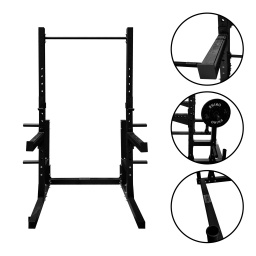 Squat Racks Comercial Sentadillas Profesional con Barra de Dominadas y Almacenamiento de Pesas RHINO