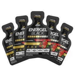 Gel Energ�tico x5 Cafe�na Sabor Frutilla - Energel Black 30g