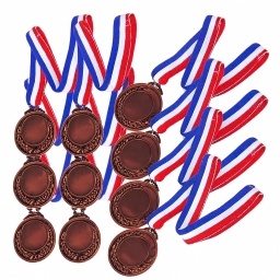 Pack x 10 Medallas Premio Imitaci�n Bronce 6.5cm F�tbol Basketball Hockey