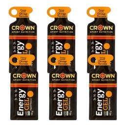 Kit x6 Geles Energetico Crown 40g Naranja Apto Vegano