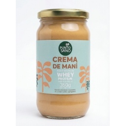 Crema de Man� con Whey Puntosano 360 g Proteica para Desayunos y Snacks Fitness